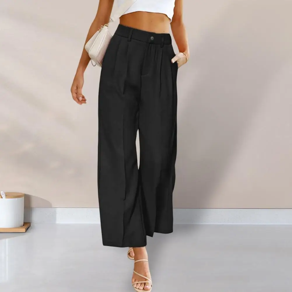 

Suit Trousers Classic Straight Loose Women Suit Long Pants Lightweight Office Pants