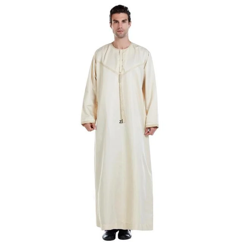 Ramadan Muslim Men Clothing Jubba Thobe Long Dress Pakistan dubai arab Djellaba Kaftan Abaya Islamic prayer Robe Worship Service