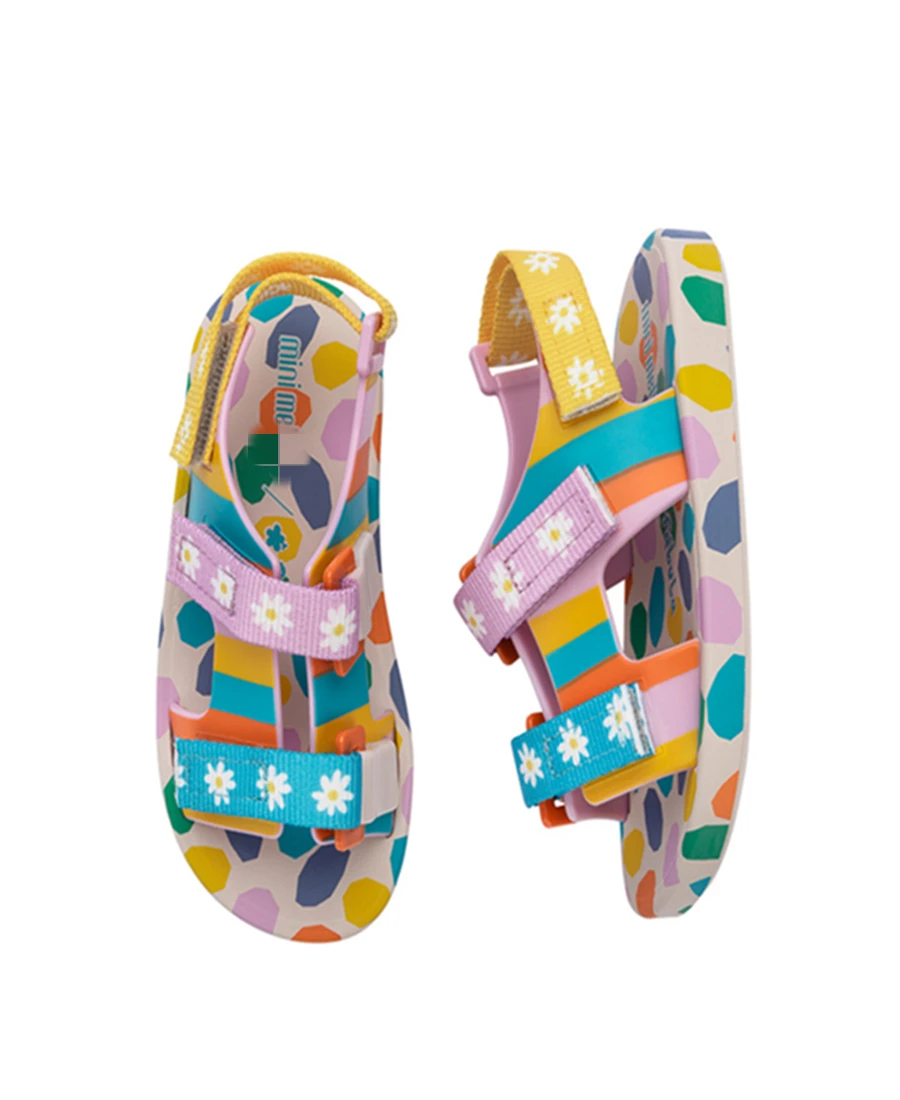 Детские летние пляжные сандалии Melissa радужная обувь для мальчиков и девочек