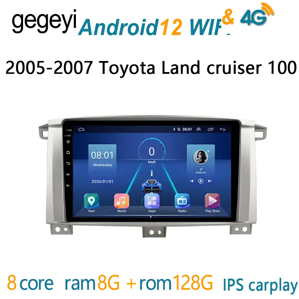 

Автомагнитола 2 Din для Toyota Land Cruiser 05, 128 ГГц, Android
