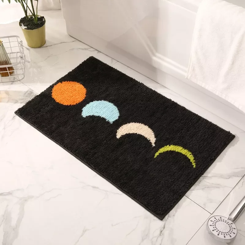 

NEW Bathroom Mat Simple Pattern Soft Anti-Slip TPR Bottom Floor 3 Sizes Hallway Shower Room Thicken Bath Mat