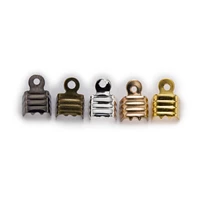clasps cord crimp end beads buckle tips clips leather cord ribbon string beads connectors findings jewelry making fit 3 8mm