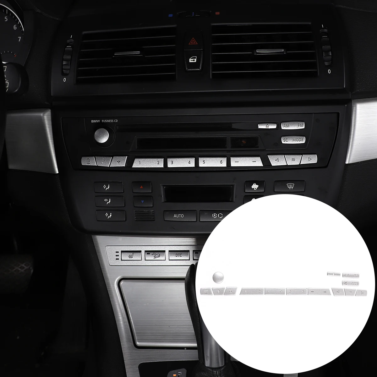 

Car Central Control Trim For Bmw X3 E83 2006 -10 Stainless Steel Accessories Central Control Volume Button Sticker Car Decoratio