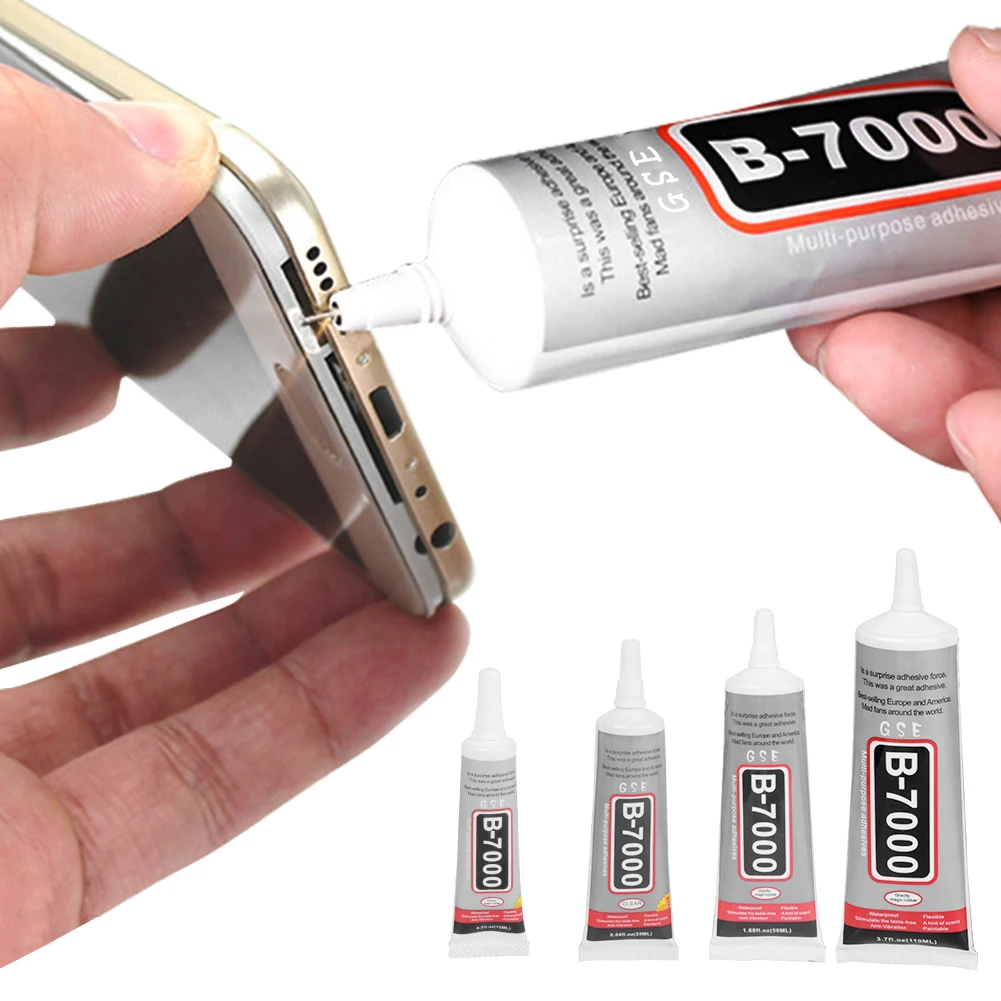 

5Pcs 15ml 25ml 50ml 110ml B7000 Liquid Glue Contact Phone Repair Adhesive Multipurpose Diy Glue With Precision Applicator Tip