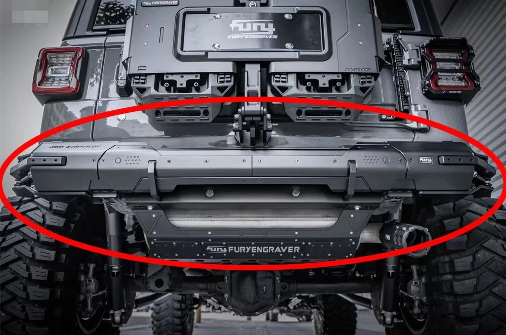 Фото Задний бампер Lantsun F2004 из алюминиевого сплава для Wrangler JL 2018+ №1