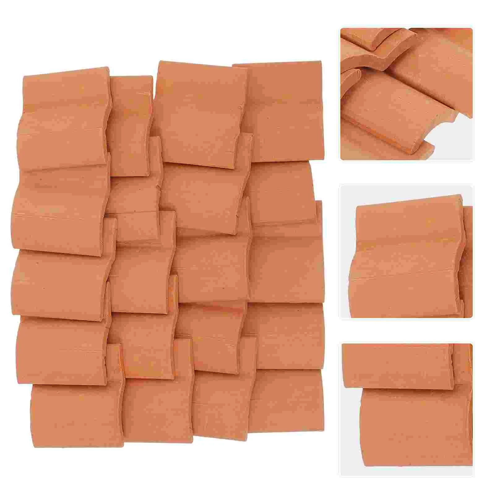 

Mini Brick Bricks Tiles Miniature Roof Sand Table Shingles Landscape Micro House Crafts Ornament Garden Decoration Wall Red