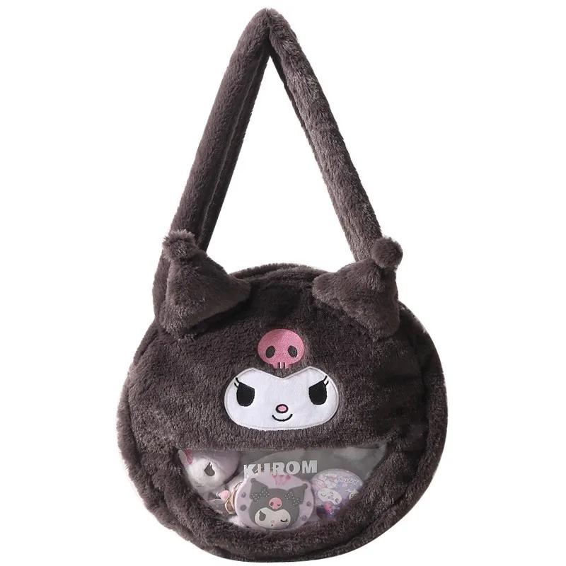 Kuromi Sanrios сумка через плечо бархатная на милый Cinnamoroll Kawaii мультфильм девчачье