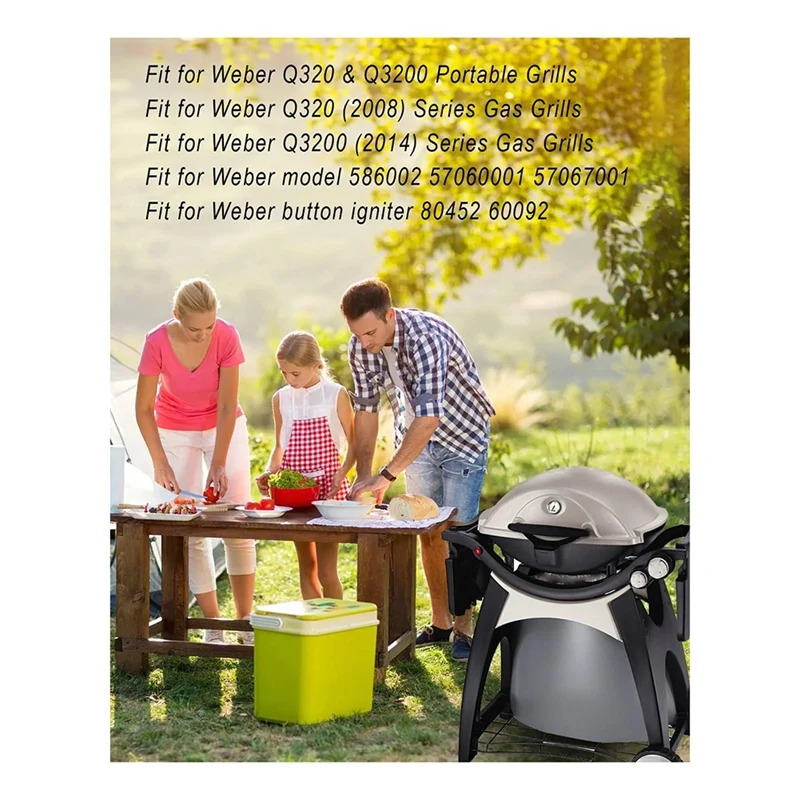 63788 комплект зажигания для Weber Q320 2008 & Q3200 2014 Series газовые грили 80452 60092 кнопка