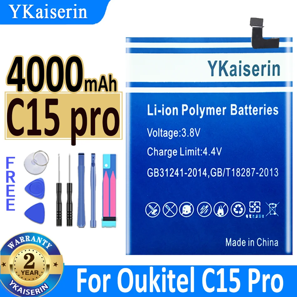 

4000mah YKaiserin Battery for Oukitel C15 Pro C15Pro In Stock Bateria + Track Code