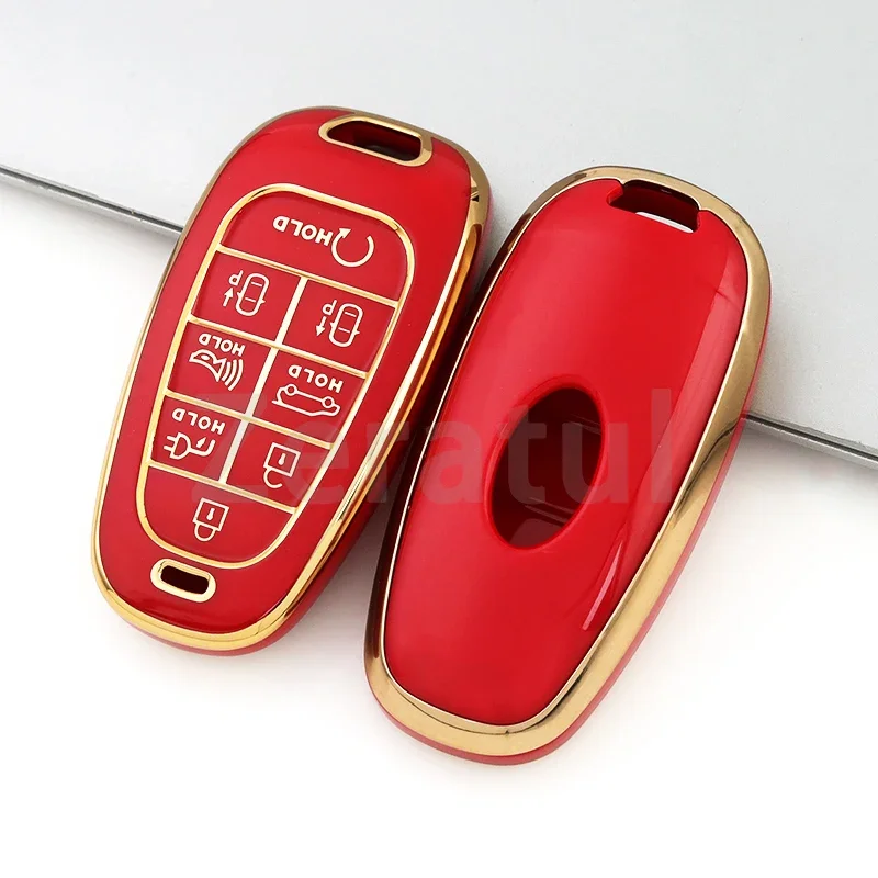 8-кнопочный чехол для автомобильного ключа из ТПУ брелок Hyundai Solaris Sonata Hybrid NEXO NX4