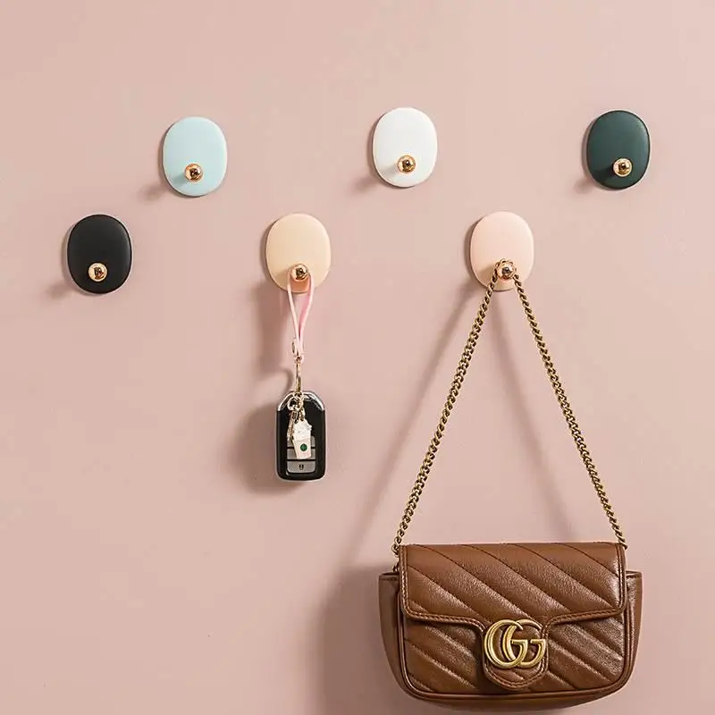 

2/4PCS Nordic Bathroom Kitchen Towel Cleaning Brush Hook Multifunctional Entryway Bedroom Coats Keys Wall Hanger Office Bag Hook