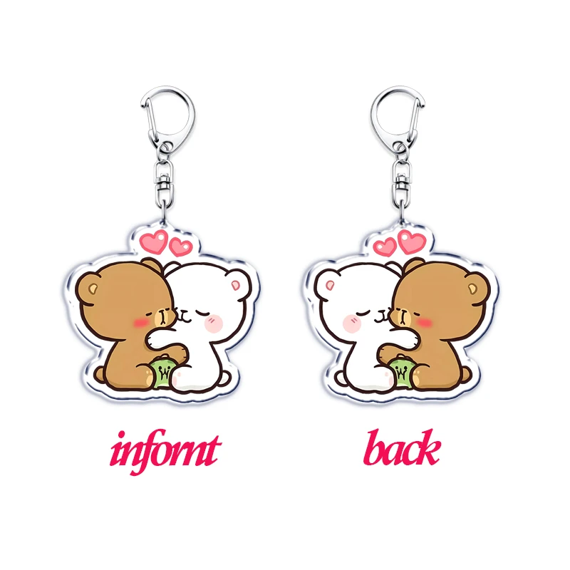 Милые брелки с медведями для пар кулон в форме сердца брелок аксессуаров сумка