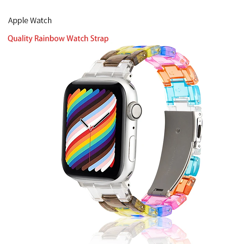 

Newest Strap for Apple Watch Band Series SE 7 6 5 4321 Transparent for Iwatch bracelet 38mm 40mm 42mm 44mm Watchband accessories