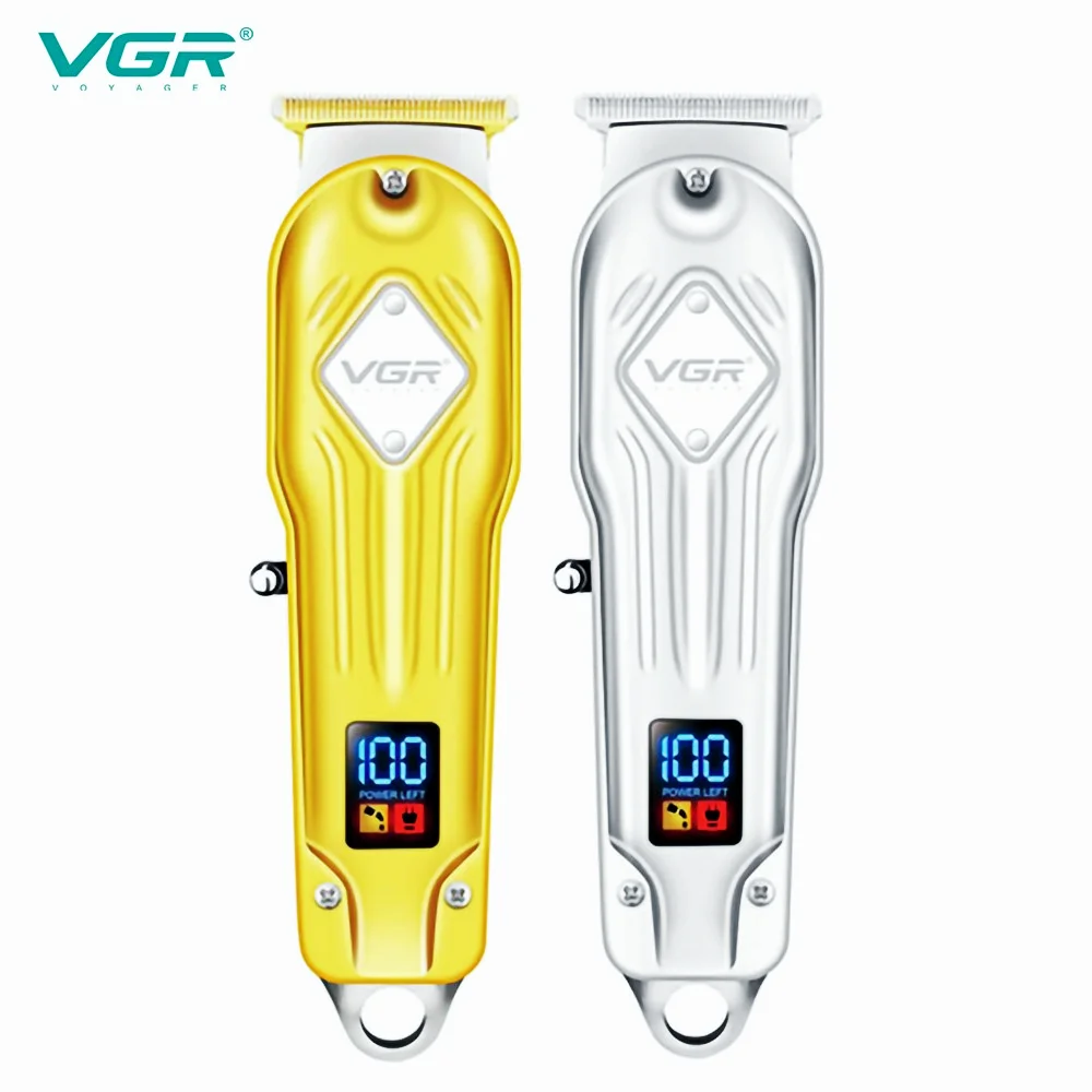 

VGR Metal Hair Cutting Machine Electric Hair Clipper Professional Hair Trimmer Barber for Men Digital Display USB Charging V-261