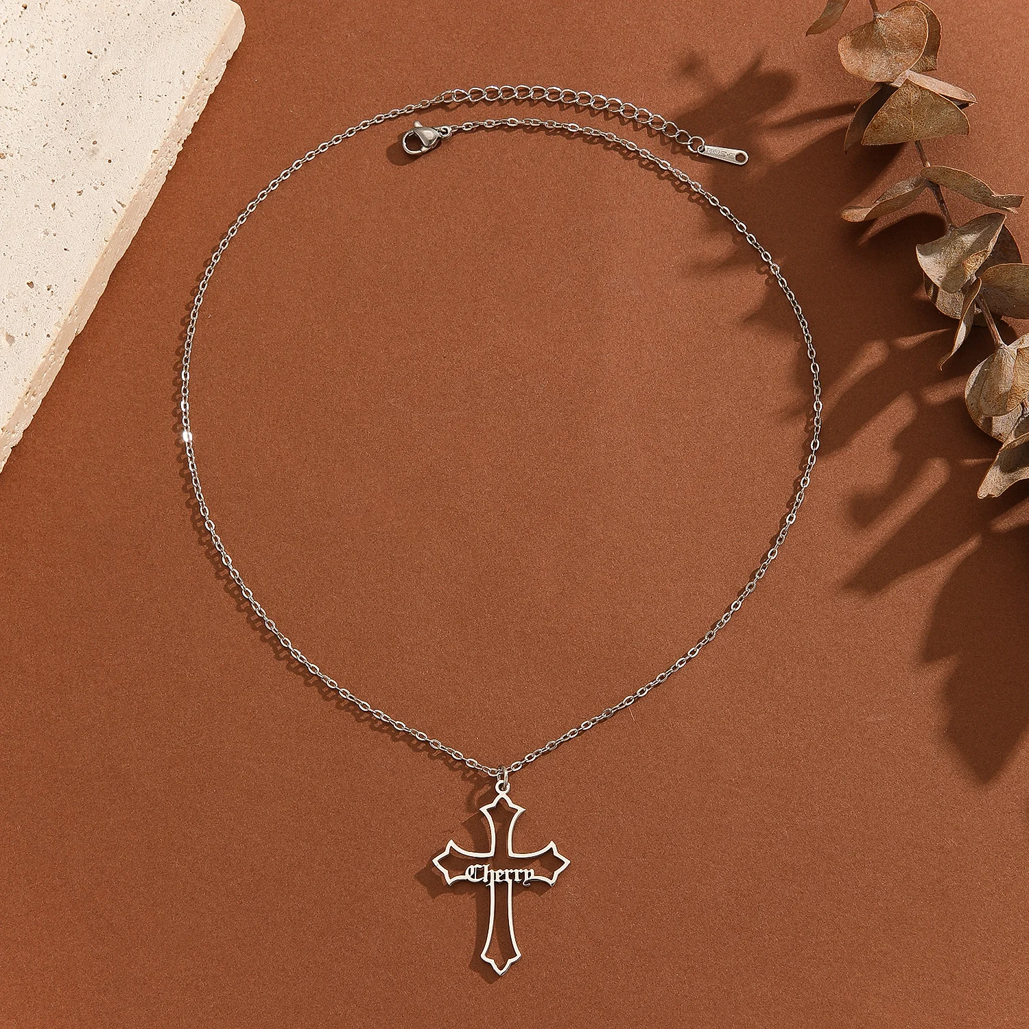 QIAMNI ожерелье с крестом Иисуса на заказ из нержавеющей стали индивидуальный