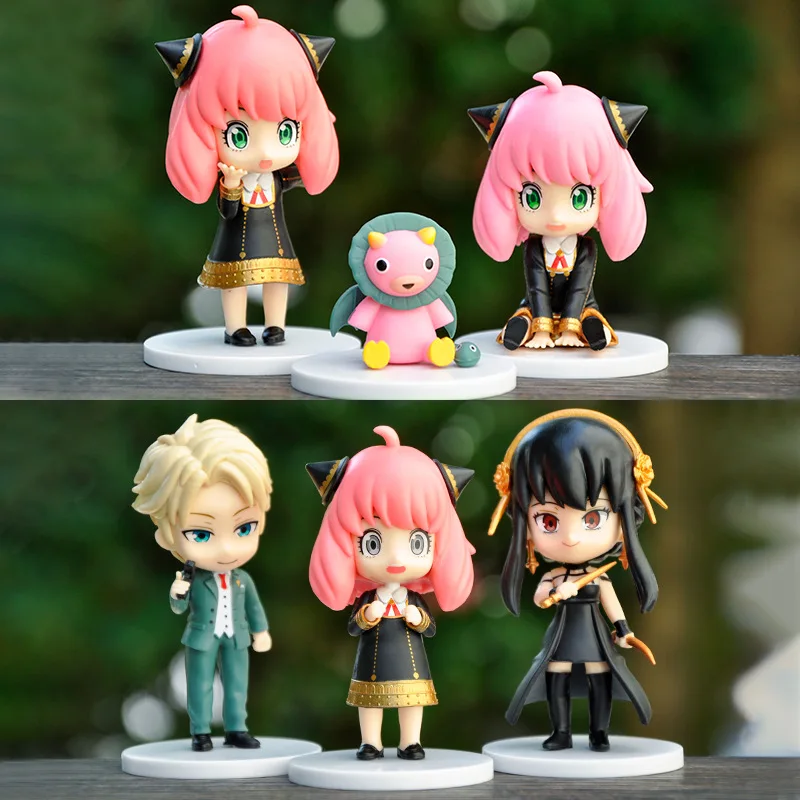 

Spy X Family Anime Figure Yor Forger Twilight Anya Forger Q Version Pvc Model Collection Car Decoration Desk Toys Doll Gift