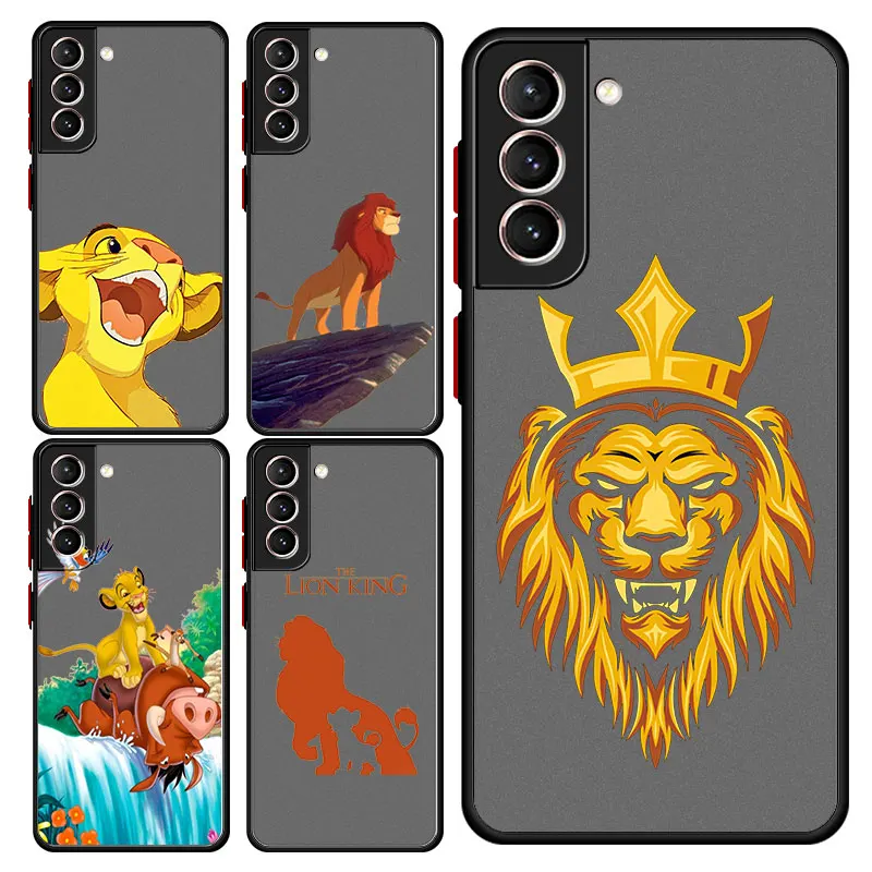 

Ультраматовый чехол для Samsung Galaxy S10e S9 S8 Note 10 Plus S10 Note 10Lite Note 20, с мультяшными персонажами из фильма «Король Лев»