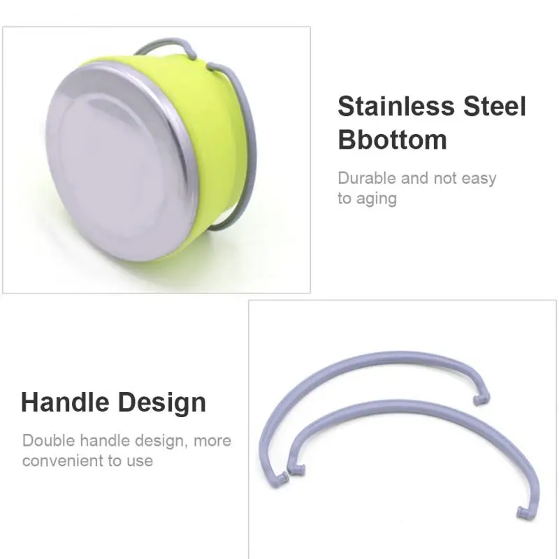 Силиконовый складной чайник портативный полевой кемпинг открытый огонь кофе чай