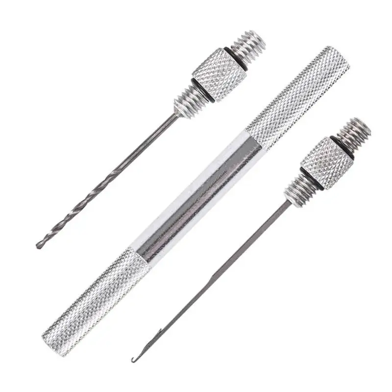 

3 in 1 Set Carp Fishing Rigging Bait Needle Tool Fish Drill Tackle Bait Boilie Drill Stringer Needle Nonslip Aluminum Alloy