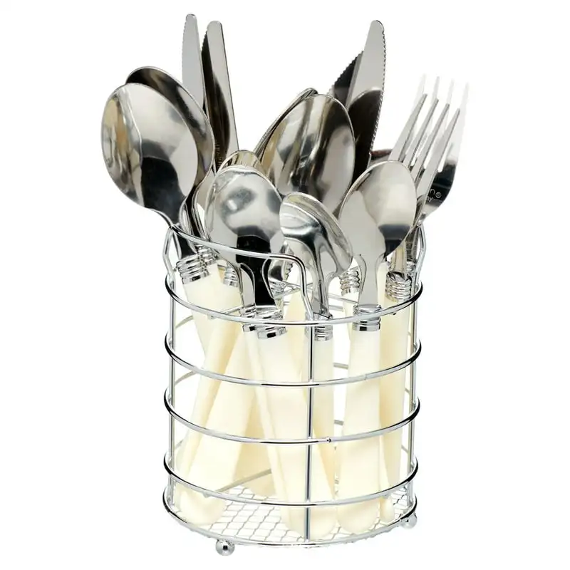 

II 16-Piece Flatware Set with Wire Caddy