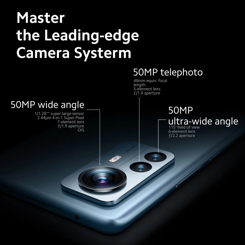 Tanie Nowy Xiaomi 12 Pro 8GB/12GB 256GB Globalna Wersja Snapdragon 8 Gen 1 50MP Kamera 120Hz AMOLED DotDisplay 120W 4600mAh Telefon Komórkowy