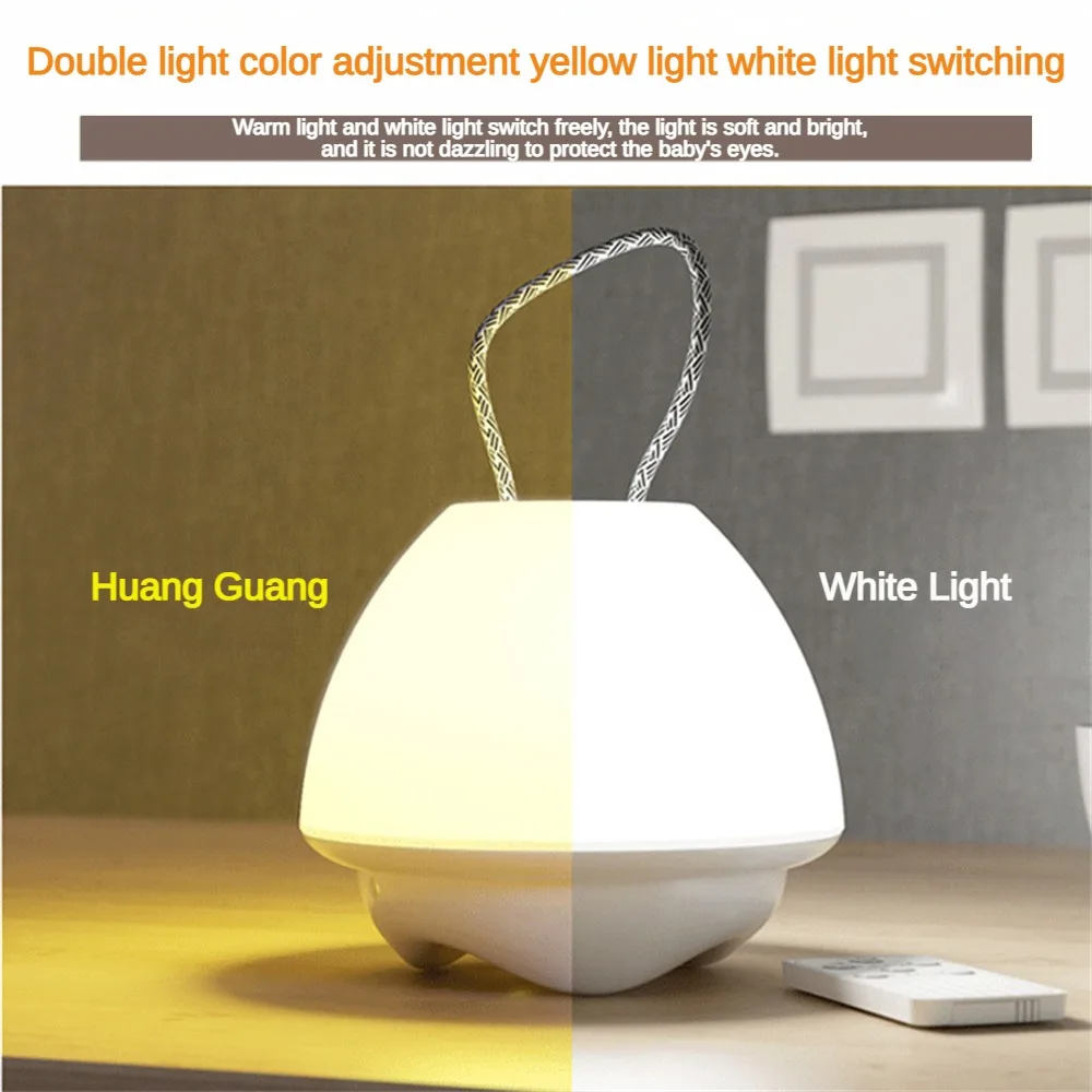 

Bedside Night Light Creative Remote Control Light Beside Lamp Night Light Eye Protection Night Light Intelligent Portable