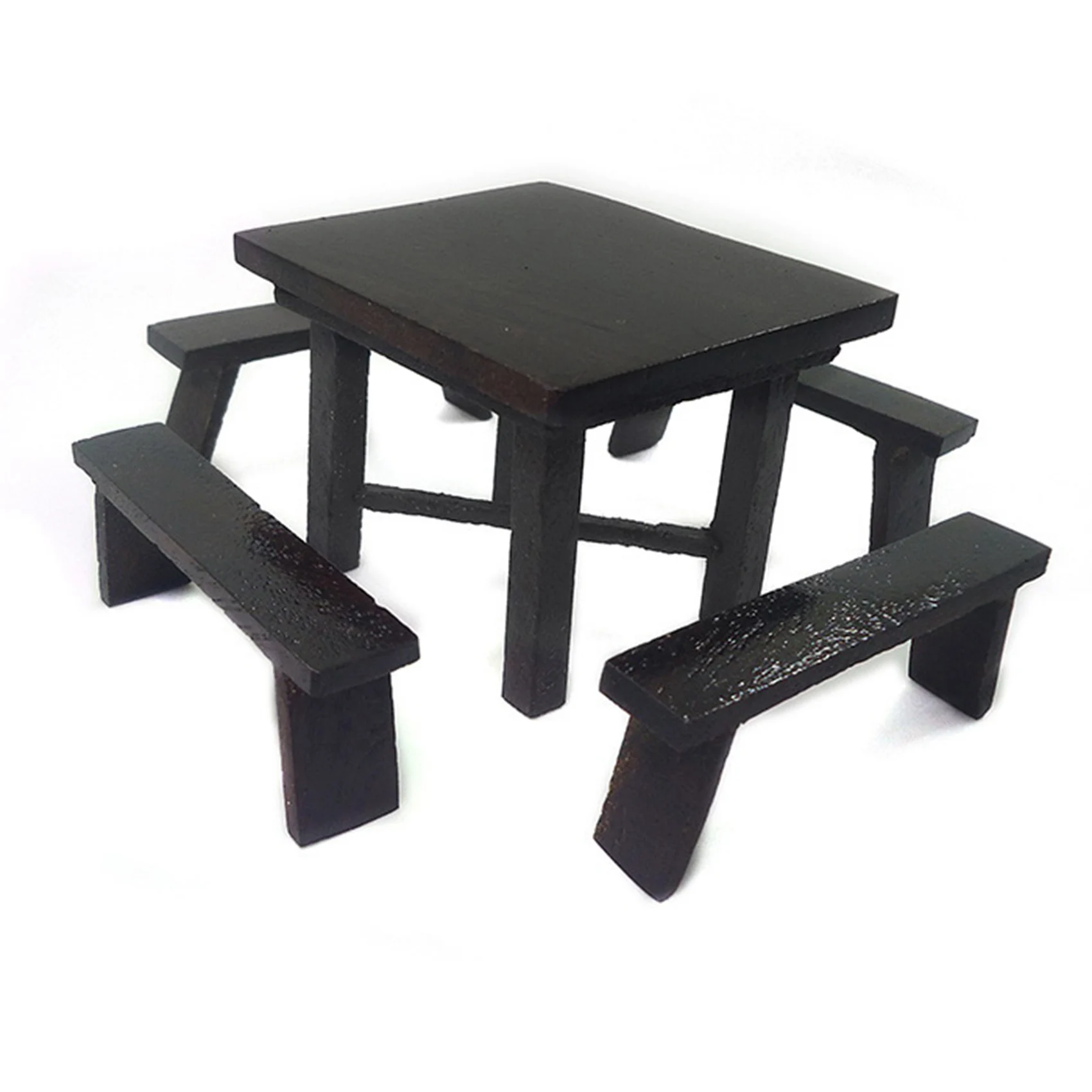 

5 Pcs/Set 1/12 Scale Dolls House Dollhouse Vintage Dining Table Chair 1/12 Mini Doll House Wooden Furniture Decor Toy