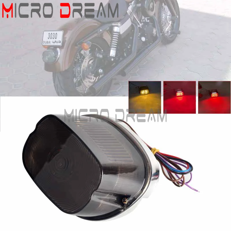 Дым Встроенная фонарь заднего тормоза, указатель поворота для Harley FXST FXSTS FXSTB FLSTF FLSTSB FLSTC 1999-позже