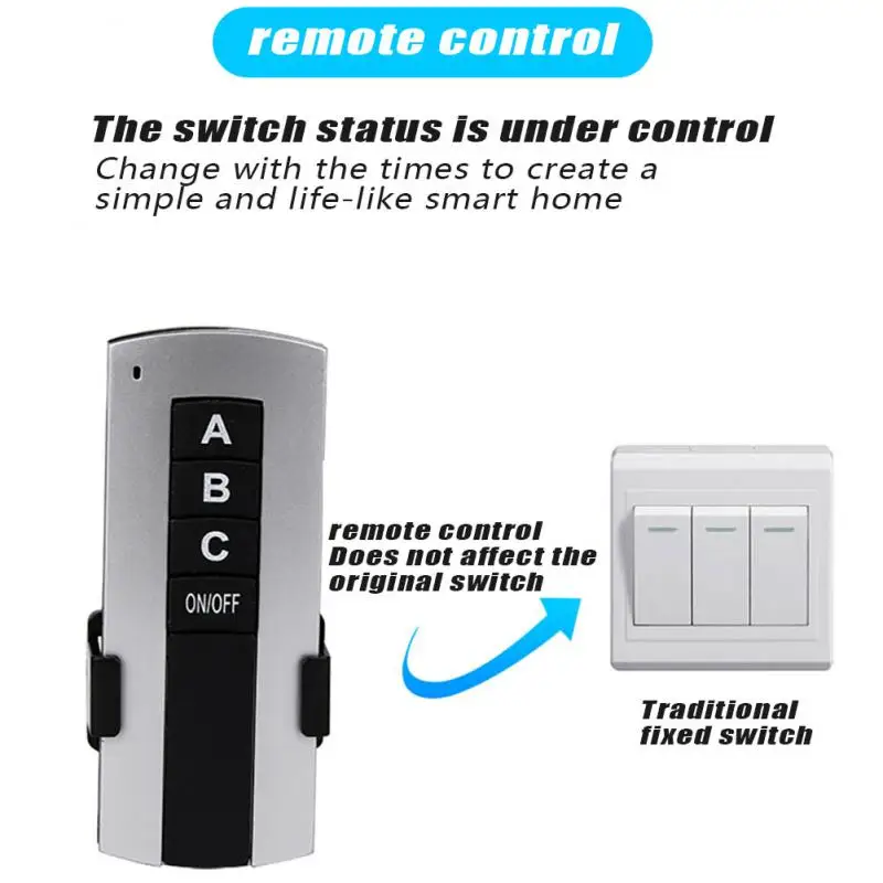 

NEW 220V 1/2/3 Channel Wireless Digital Remote Control Switch NO/OFF For Lamp Light Receiver Transmitter Dropshipping/Wholesale