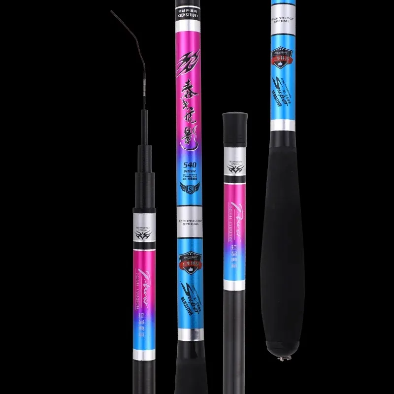 Taigek Высококачественная телескопическая рыболовная удочка из твердого