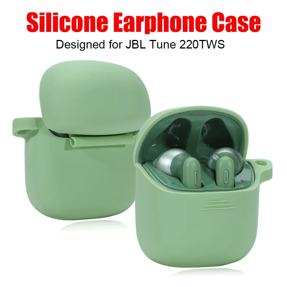 

Anti-fall Silicone Earphone Protective Case For JBL Tune 220TWS Wireless Bluetooth Headphone Cases For JBL Tune 220TWS With Hook