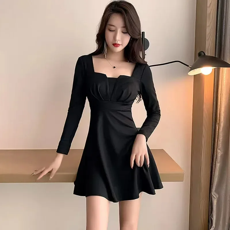 Новинка Осень 2024 пикантное женское платье с длинным рукавом Элегантная