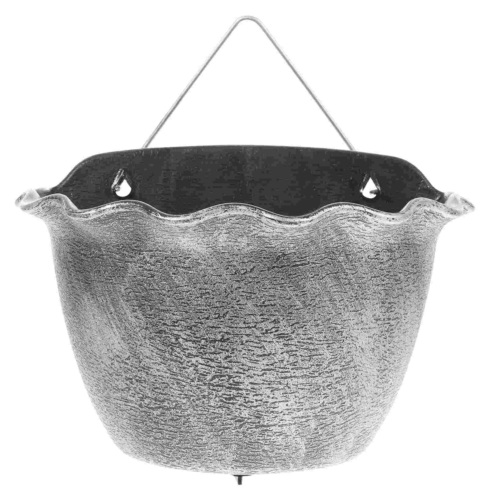 

Lace Wall Hanging Flower Pot Spray Plastic Metal Mounted Planters Indoor Plants