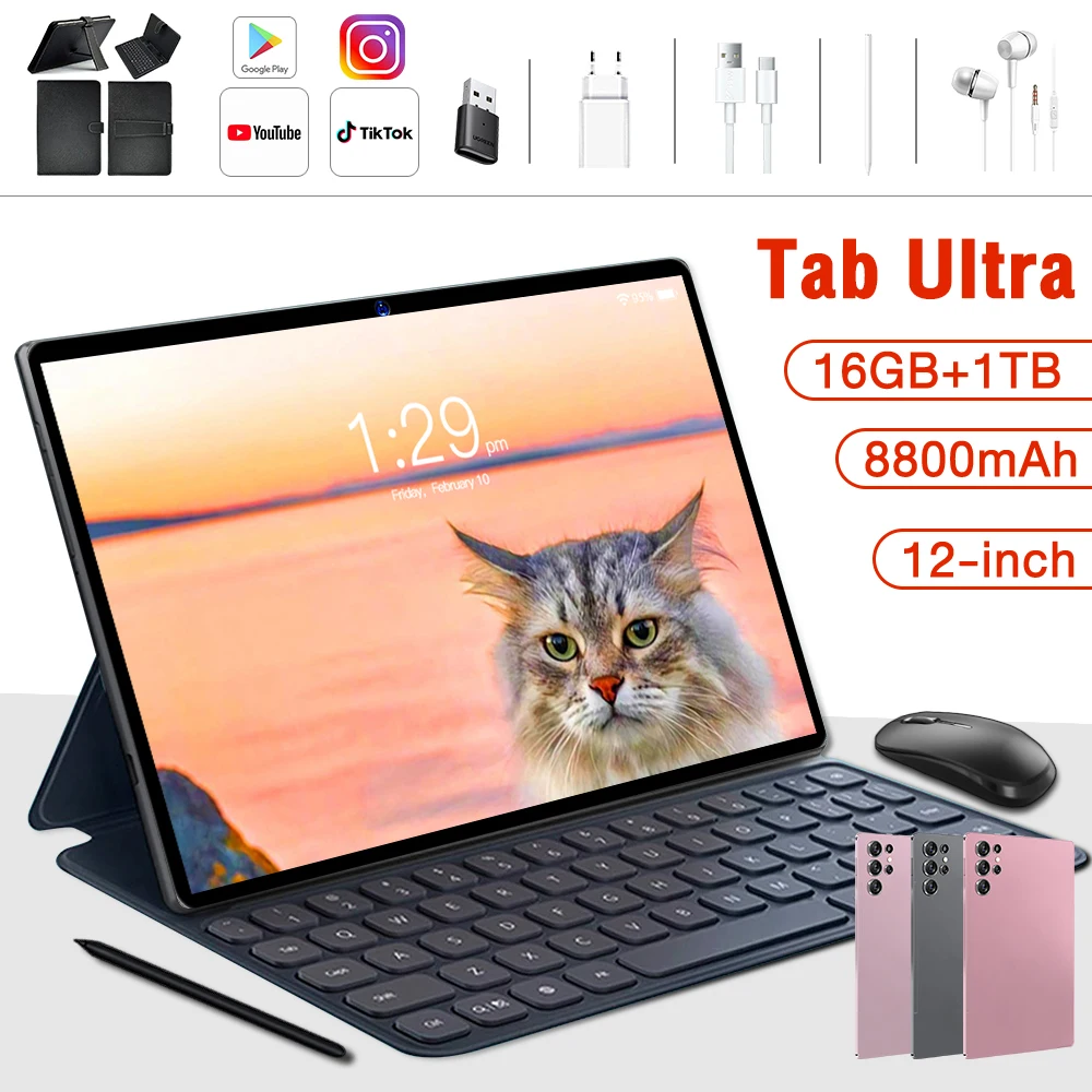 12-дюймовый планшет Snapdragon 8 Gen 2 WIFI Android 13 Tab 8800 мАч