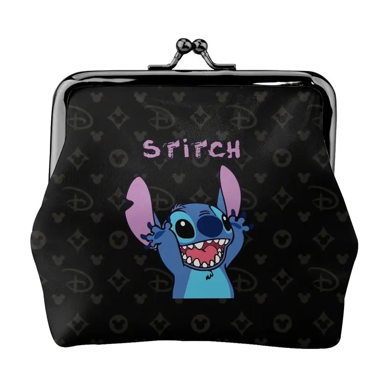 

Disney Brand Bag New Woman Cartoon Print Leather Kiss Lock Coin Purse Design Short Wallet High Quality Girl Clutch Card Holder