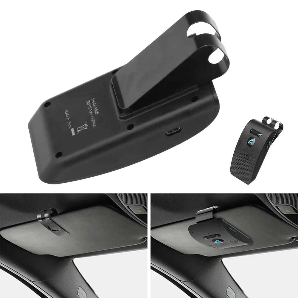 

Sun Visor Clip Wireless V5.0 Bluetooth Car Bluetooth Handsfree Kit Audio Receiver Speakerphone Speaker Music Player