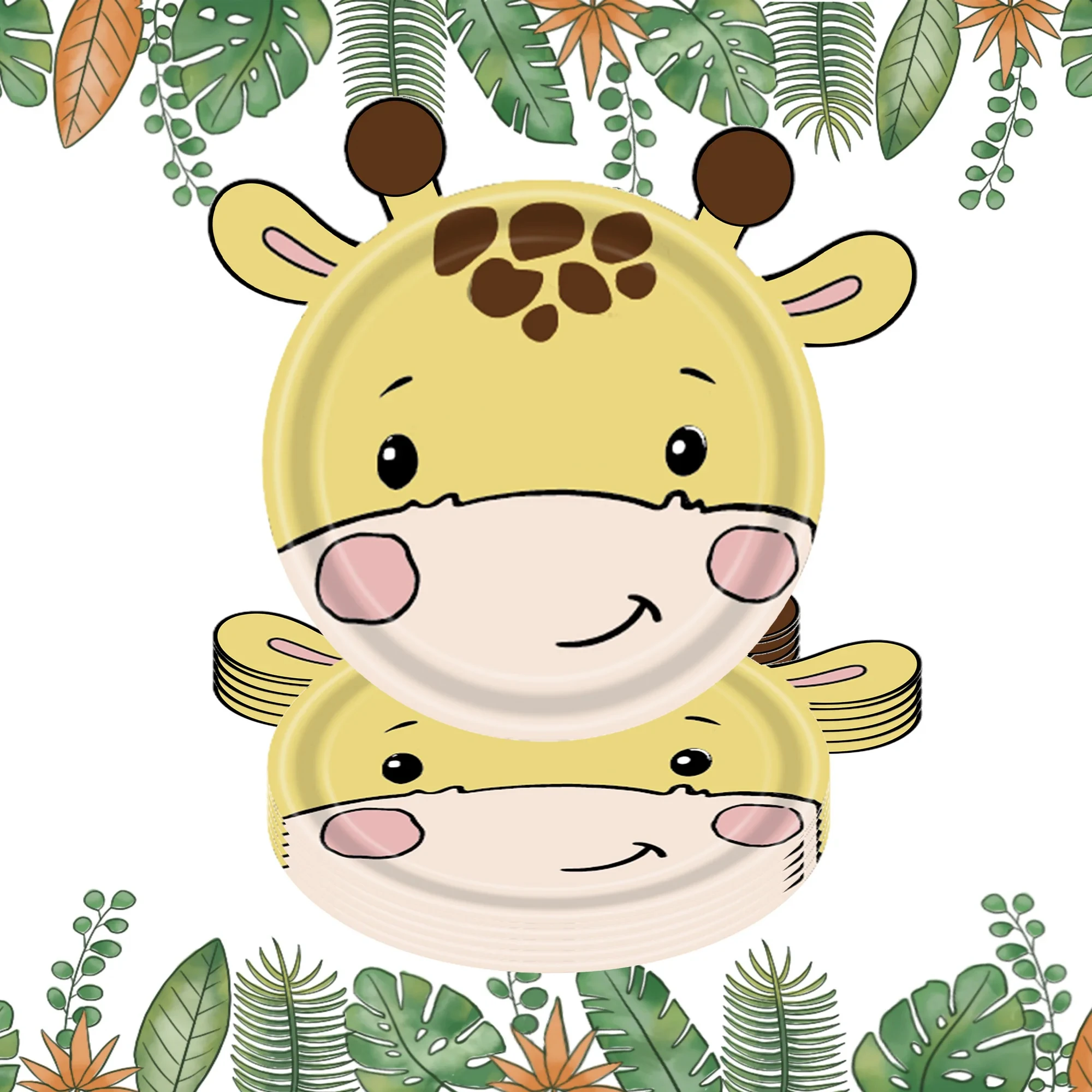 Сафари в джунглях украшение на день рождения с животными 1-й дикая посуда для