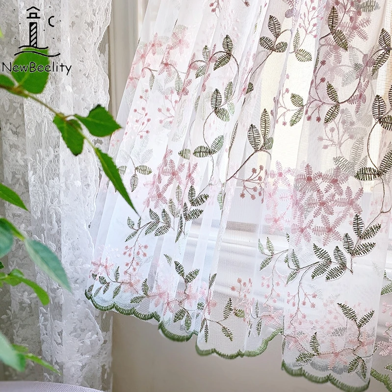 Романтическая французская кружевная полукороткая перегородка для штор без