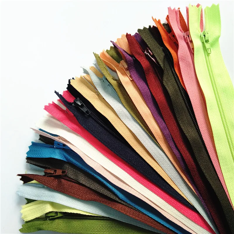 

20Pcs 3# 30-60 Cm (12-24 Inch ) Nylon Coil Zipper Sewing Crafts Multi Color Optional