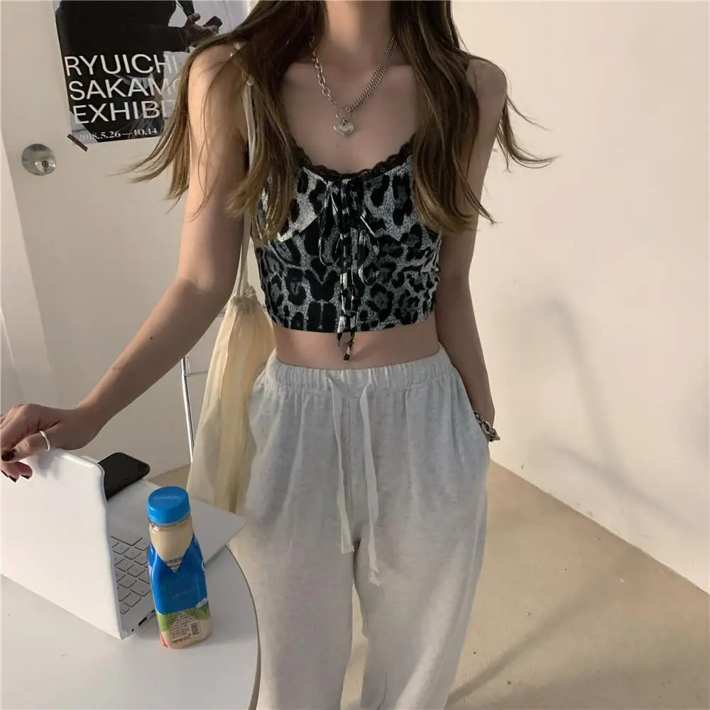 

A GIRLS Camisole Women Leopard Summer Sexy All-match Casual Club Slim Fit Tops Clothes Stylish Tender Vintage