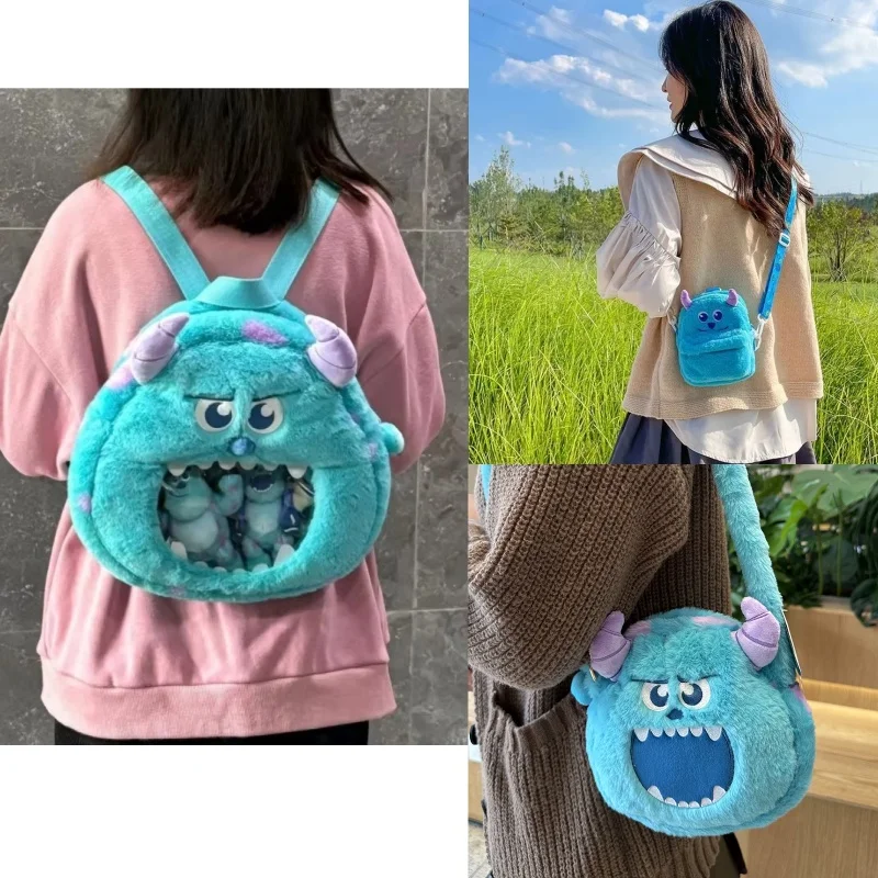 Disney Fury Monster Sullivan большой емкости прозрачный рюкзак сумка через плечо Crossbody