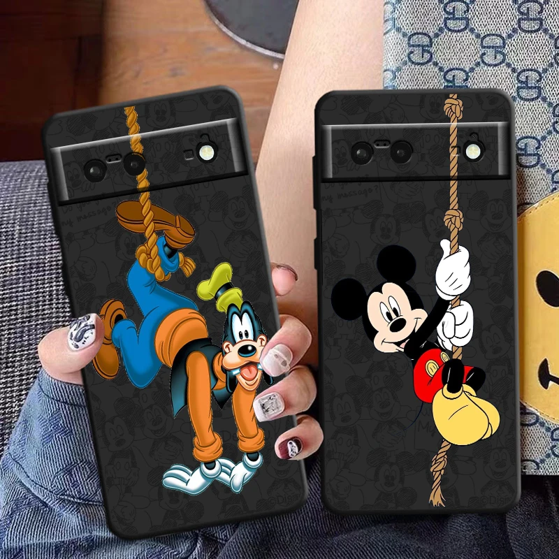 

Funny Cartoon Goofy Mickey For Google Phone Case Pixel 7 6 Pro 6A 5A 5 Motorola G8 E7 Power Play Plus 5G Black Soft Cover