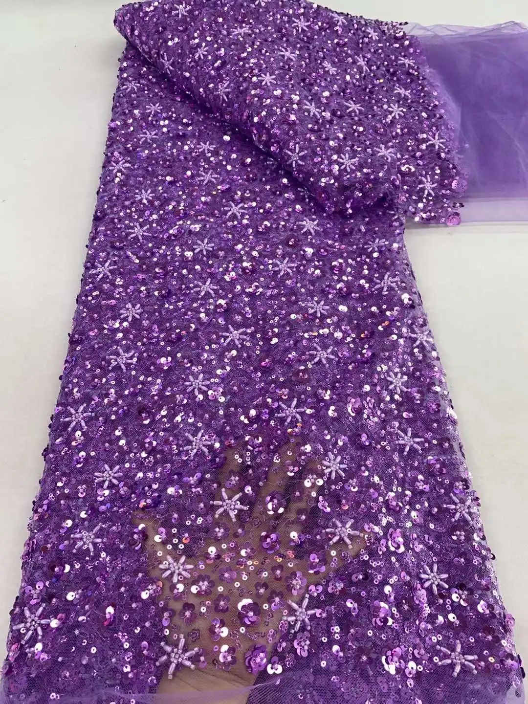 Роскошные нигерийские бусины ручной работы кружевная ткань 2024