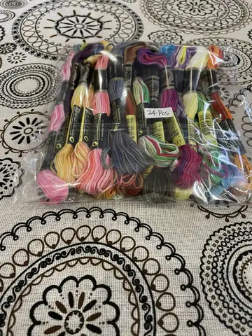 Хлопчатобумажная нить для вышивки крестом XIANGYUANWU'S SHOP-ZBYXZ, разноцветная, 6 нитей