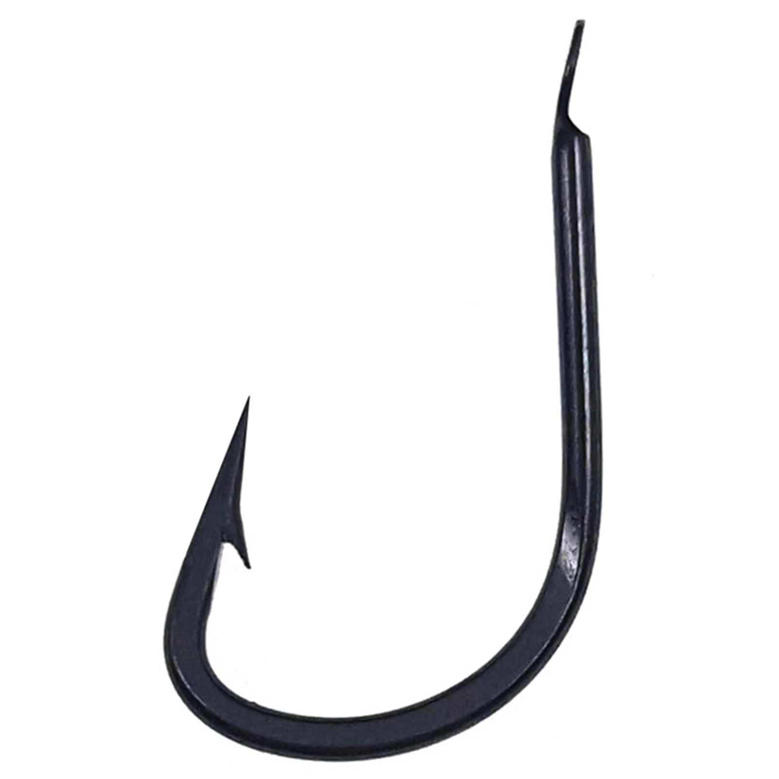 

100 PCS Barbed Fish Hooks No Holes Izu 3#-14# High-Carbon Steel Offset Worm Hooks With Storage Box For All Waters