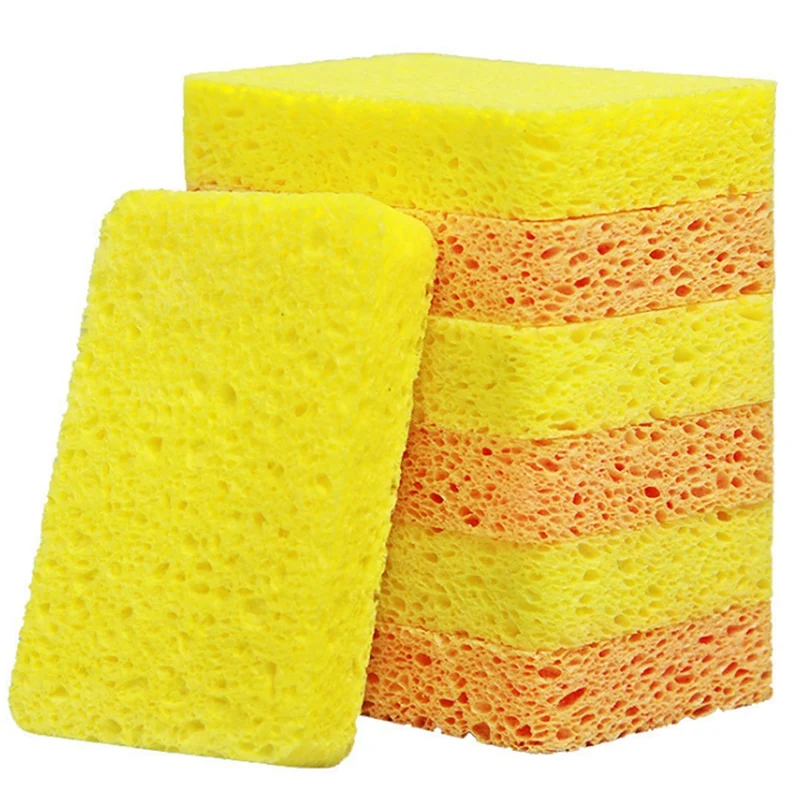 

40PCS Sponge Kitchen Cleaning Brush Sponge Wood Pulp Cotton Rag Washing Pot Cotton Brushes Household Tool Kitchen Gadget
