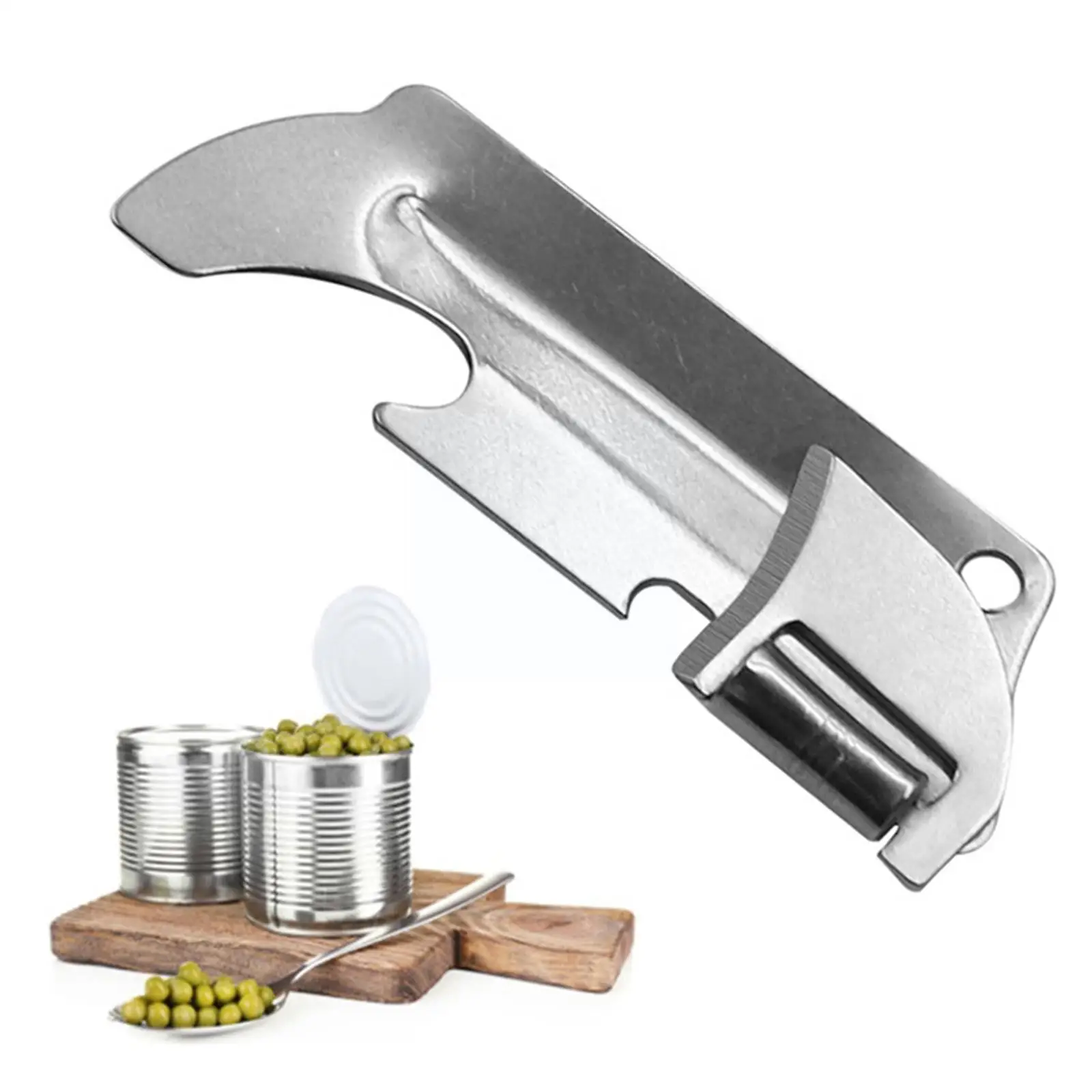 

Polished Stainless Steel Finishwith The Utili-key Stainless Can Opener Steel Opener Tool Multi-function Folding Opener Mini V1D7