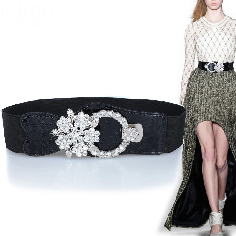 

Женский модный пояс, роскошный широкий пояс стразы, пояс с пряжкой, пояс, юбка, пальто, корсет, женские модные аксессуары x663