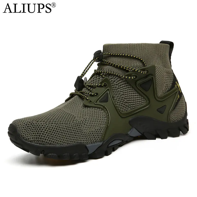 

ALIUPS 36-47 Unisex Trekking Hiking Shoes Mesh Breathable Casual Men Sneakers Outdoor Non-slip Women Light Wading Shoes