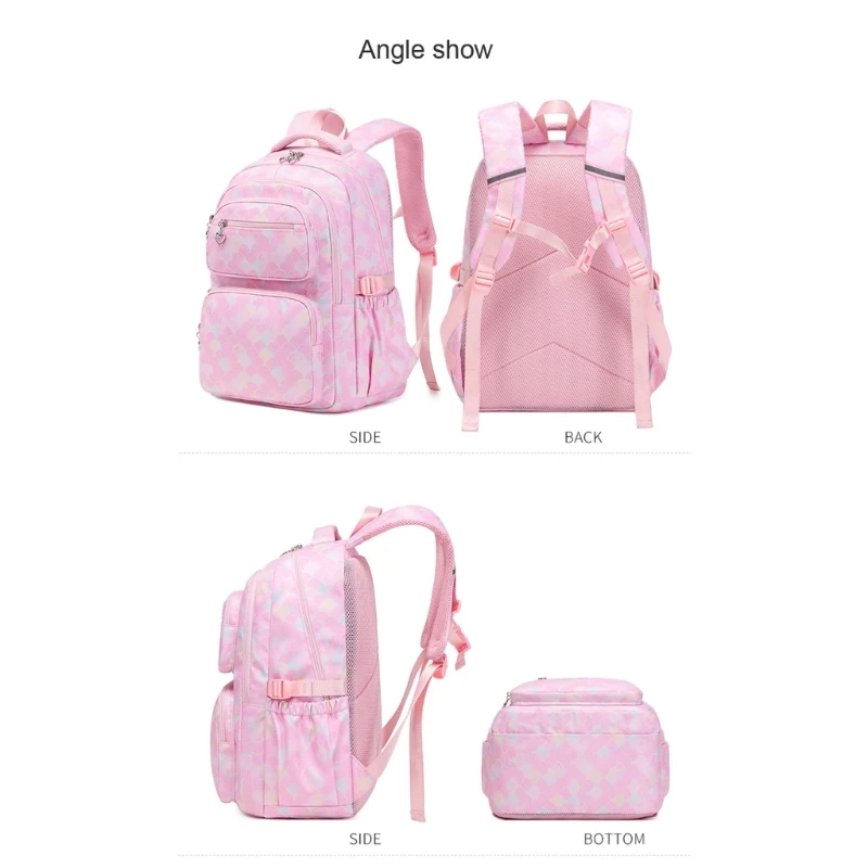 

3pcs School Backpack School bookbag with Lunch Box Pencil for Girl Children